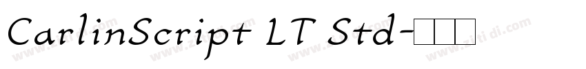 CarlinScript LT Std字体转换